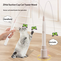 Suction Cup Electric Cat Wand: Hands-Free Fun for Bored Kitties!