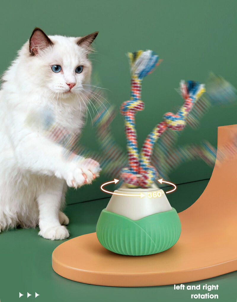 Rotating Cat Ball: Interactive, Durable & Quiet – Keep Your Feline Entertained While You’re Away!