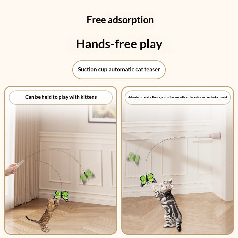 Suction Cup Electric Cat Wand: Hands-Free Fun for Bored Kitties!